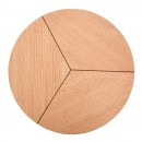 Стол журнальный HALMAR KARIDA-S дуб натуральный/черный, 45/40